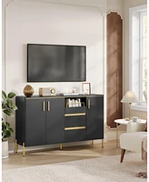 Slickblue Buffet Cabinet with Storage – Modern Sideboard with Drawers, Adjustable Shelf, Tray, and Fluted Drawer Front for Living Room & Dining