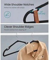 Slickblue 50-Pack Heavy-Duty Plastic Clothes Hangers with Wide Shoulders