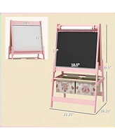 Qaba Art Easel for Kids with Paper Roll
