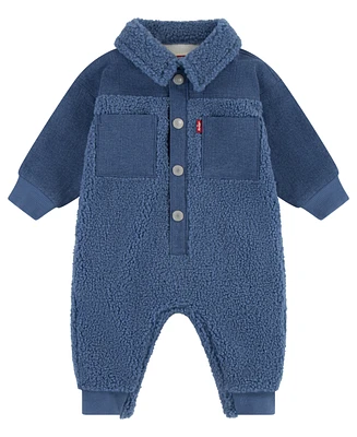 Levi's Infant Boys Denim Sherpa Coverall