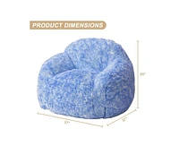 gaomon Bean Bag Chair, Faux Fur Kids Bean Bag Chair for Gaming Reading, Adult Bean Bag Couch with Armrest High-Density Foam Beanbag Chair Lazy Couch S