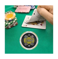 Slickblue Ace Casino Poker Chips (25-Pack) – Clay Composite, $1000 Value for Professional Play