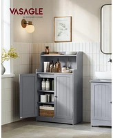 Slickblue Stylish Bathroom Floor Cabinet with Double Doors for Storage and Organization