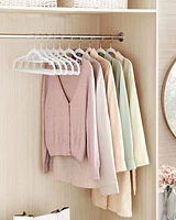 Slickblue Velvet Hangers Set of 50 – Non-Slip, Space-Saving Clothes Hangers with Swivel Hook, 17.1 Inches for Coats, Shirts, Dresses & Pants