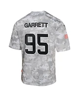 Nike Big Boys and Girls Myles Garrett Arctic Camo Cleveland Browns 2024 Salute to Service Game Jersey