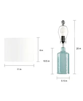 Lavish Home 8" Clear Glass Open Base Table Lamp
