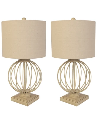 Lavish Home 28" Usb Charging Led Table Lamp Set