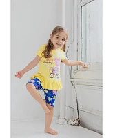 Peppa Pig Girls Peplum T-Shirt and Shorts Outfit Set