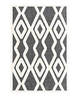 Bayshore Home Textured Tones Trellis 6'1"x9' Area Rug