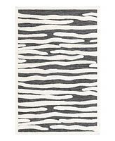 Bayshore Home Textured Tones Lines 5'3"x8' Area Rug