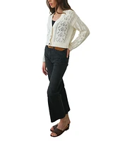 Paneros Clothing Women's Cotton Diana Pointelle Cardigan Oat