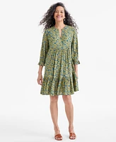 Style & Co Women's Printed Tiered Dress, Exclusively at Macy's