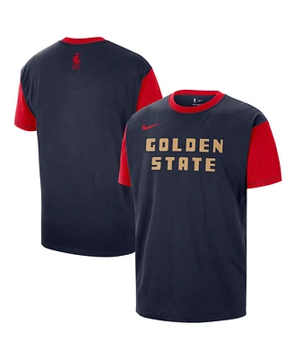 Nike Men's Navy Golden State Warriors 2024/25 City Edition Courtside Color Block T-Shirt