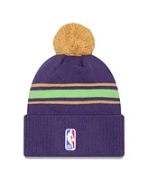 New Era Men's Purple New Orleans Pelicans 2024/25 City Edition Cuffed Knit Hat with Pom