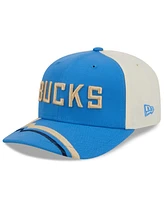 New Era Men's Blue Milwaukee Bucks 2024/25 City Edition 9SEVENTY Stretch-Snap Hat