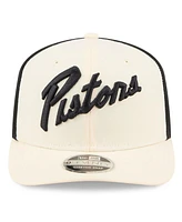 New Era Men's Cream Detroit Pistons 2024/25 City Edition 9SEVENTY Stretch-Snap Hat