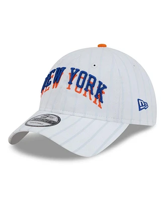 New Era Men's White New York Knicks 2024/25 City Edition 9TWENTY Adjustable Hat