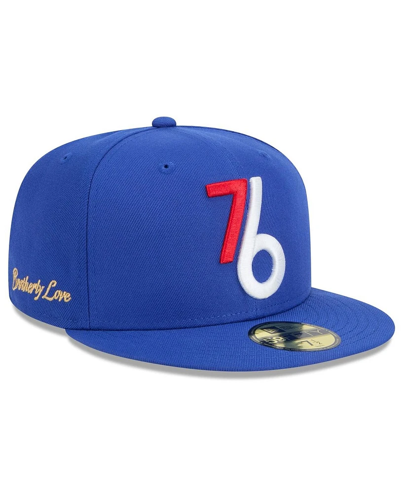 New Era Men's Royal Philadelphia 76ers 2024/25 City Edition Alternate 59FIFTY Fitted Hat