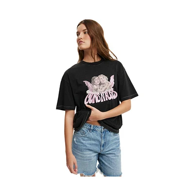 Cotton On Women's The Lcn Boxy Graphic Tee