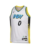 Nike Big Boys and Girls Tyrese Haliburton White Indiana Pacers 2024/25 Swingman Player Jersey - City Edition