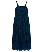 Speechless Big Girls Sleeveless Shimmer Plisse Maxi Dress