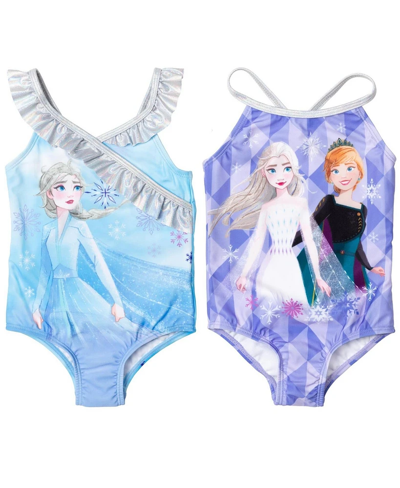 Frozen 2 Pack Crossover One Piece Bathing Suits