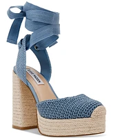 Steve Madden Women's Luvly Platform Lace-Up Espadrille Pumps