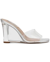 Steve Madden Women's Reveal Lucite Wedge Sandals