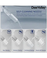 DeerValley Smart Toilet with Bidet Wash Auto Sensor Flush Kick Flush Heated Seat Warm Wash(Remote Included)