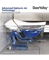 DeerValley Smart Bidet Elongated Toilet, Foot Kick Flush, Heated Seat, Instant Warm Water Wash, Advanced