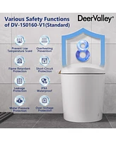 DeerValley Tankless Smart Elongated Toilet, Foot Flush, Seat Heating, Night Light, Soft-Close Seat,Standard