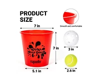 ropoda Giant Yard Pong,Yard Games with Durable Buckets and Balls Red Xl