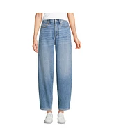 Lands' End Women's Recover High Rise Barrel Leg Ankle Jeans