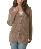 Paneros Clothing Women's Cotton Emily Cardigan Mocha