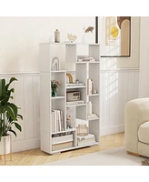 Gouun 47-Inch Tall Bookshelf for Home Office Living Room