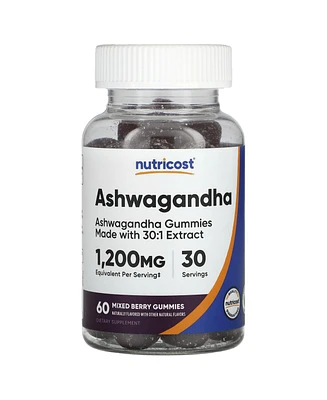 Nutricost Ashwagandha Gummies Mixed Berry 1 200 mg