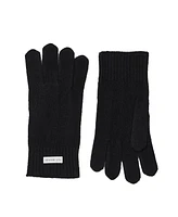 Jennie Liu 100% Cashmere Knitted Gloves(Black, One Size)