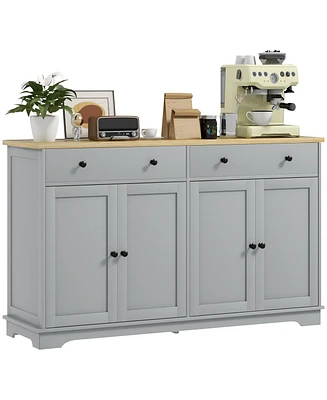 Homcom Sideboard Cabinet with Storage Drawers Adjustable Shelves