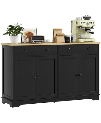 Homcom Sideboard Cabinet with Storage Drawers Adjustable Shelves