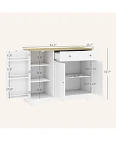 41" Sideboard Buffet Cabinet with Storage Drawer, Adjustable Shelf,