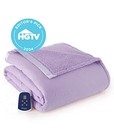 Shavel Reversible Micro Flannel to Sherpa Full Electric Blanket