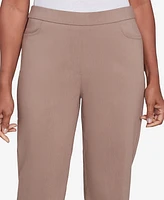 Alfred Dunner Women's Telluride Millennium Faux Fly Front Short Length Pants