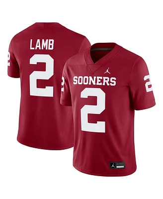 Jordan Men's CeeDee Lamb Crimson Oklahoma Sooners Alumni Player Game Jersey