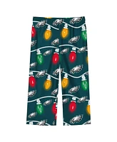 Outerstuff Preschool Philadelphia Eagles Two-Piece Garland Holiday Long Sleeve Pajama Set