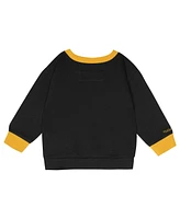 Mitchell & Ness Toddler Boston Bruins Two-Piece Oversized Block Buster Fleece Sweatshirt Pants Set