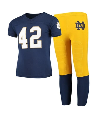 Wes & Willy Notre Dame Fighting Irish Big Boys and Girls Pajama Set - Navy Blue