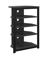 Homcom Tv Stand with Lights, 5-Tier Storage Shelves and Steel Frame