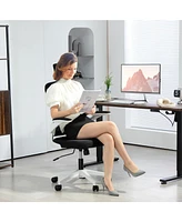 Homcom Ergonomic Office Chair, Mesh Desk Chair with Lumbar Support,