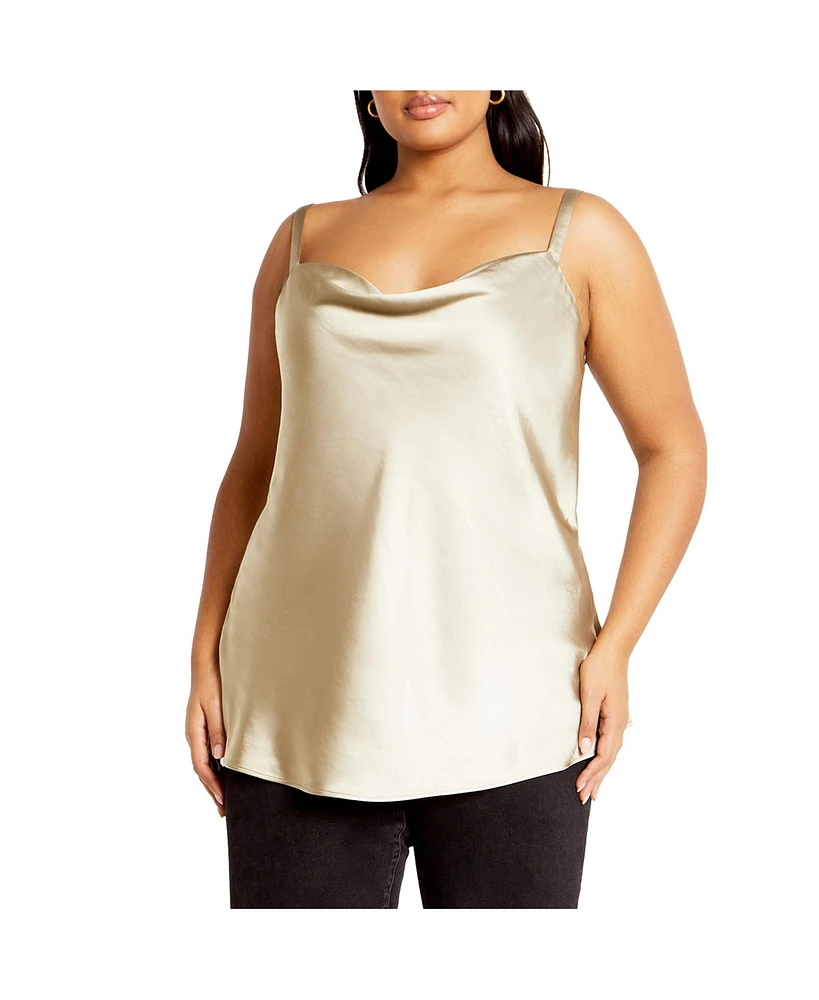 City Chic Plus Sweet Cowl Neck Cami