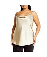 City Chic Plus Sweet Cowl Neck Cami